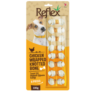 REFLEX TAVUK ETLİ DÜGÜMLÜ KEMİK 8 li 100 GR